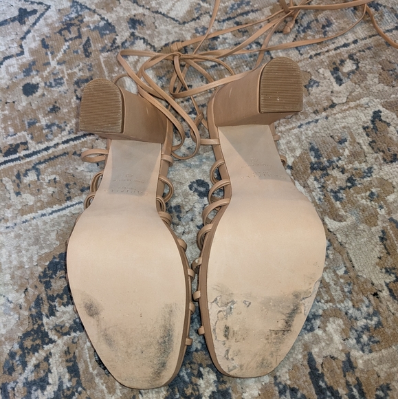 Daniella Shevel Lace Up Cage Heels - Picture 3 of 6